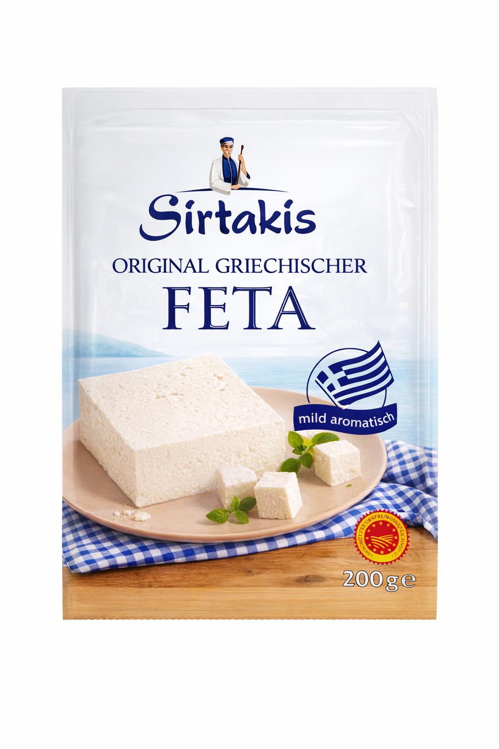Sirtakis Feta Cheese 200g Greek Authentic Cheese Block