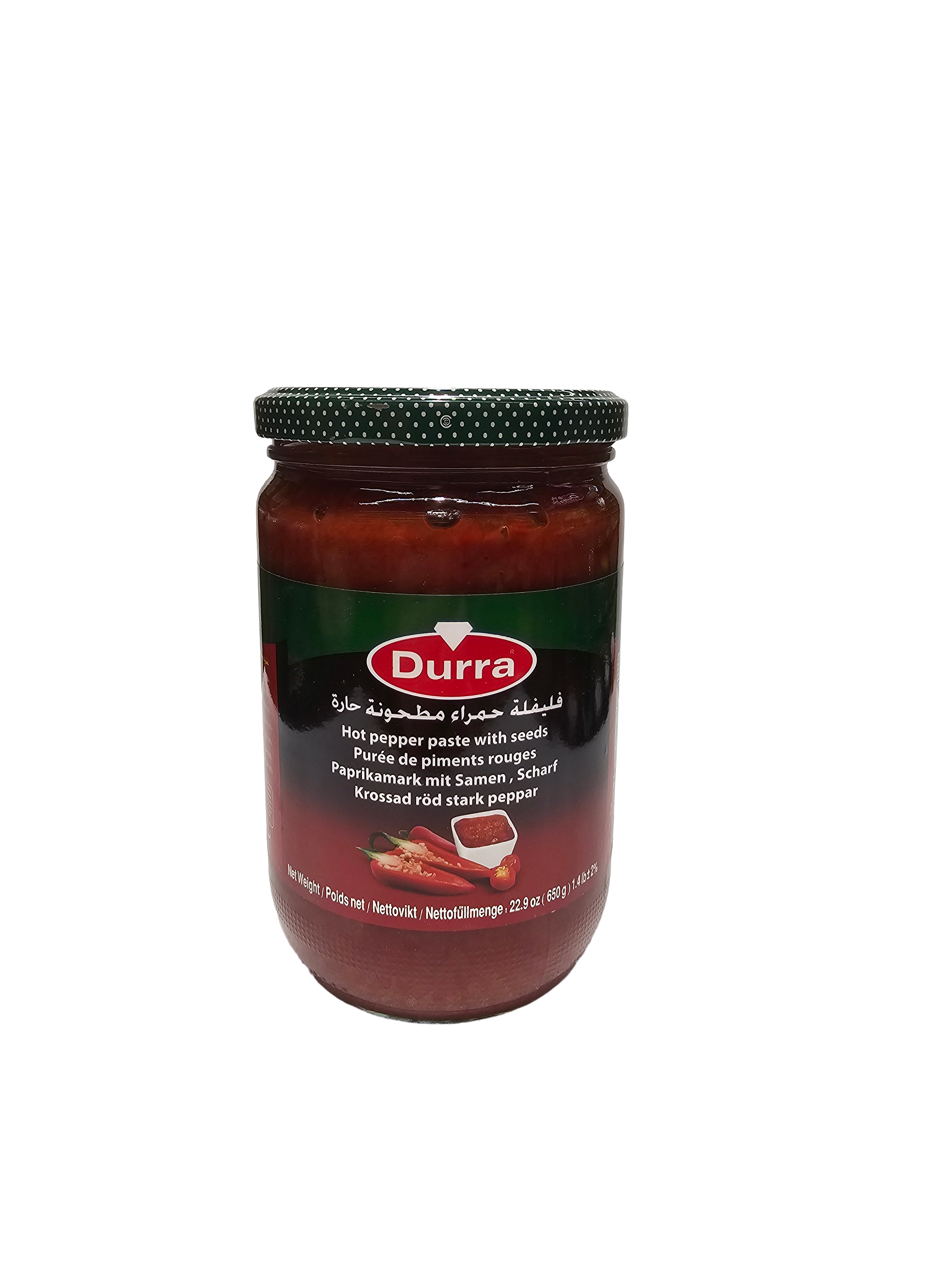 Durra Hot Pepper Paste with Seeds 22.9oz (650g)