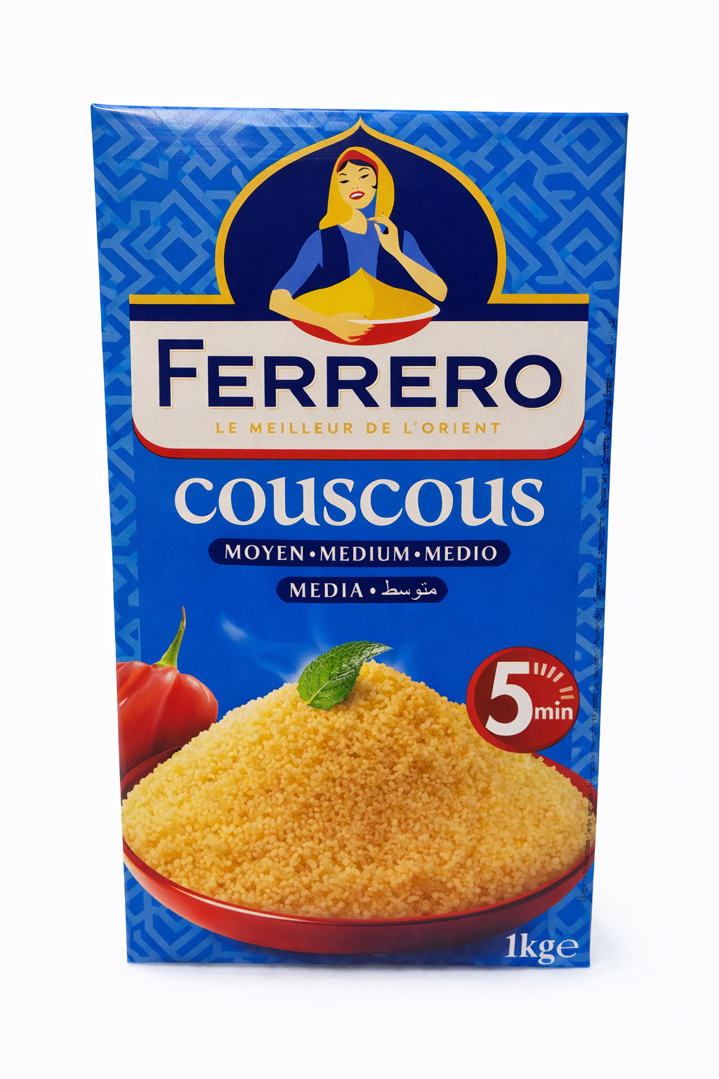 Ferrero COUSCOUS Medium 1kg – Premium Durum Wheat Semolina