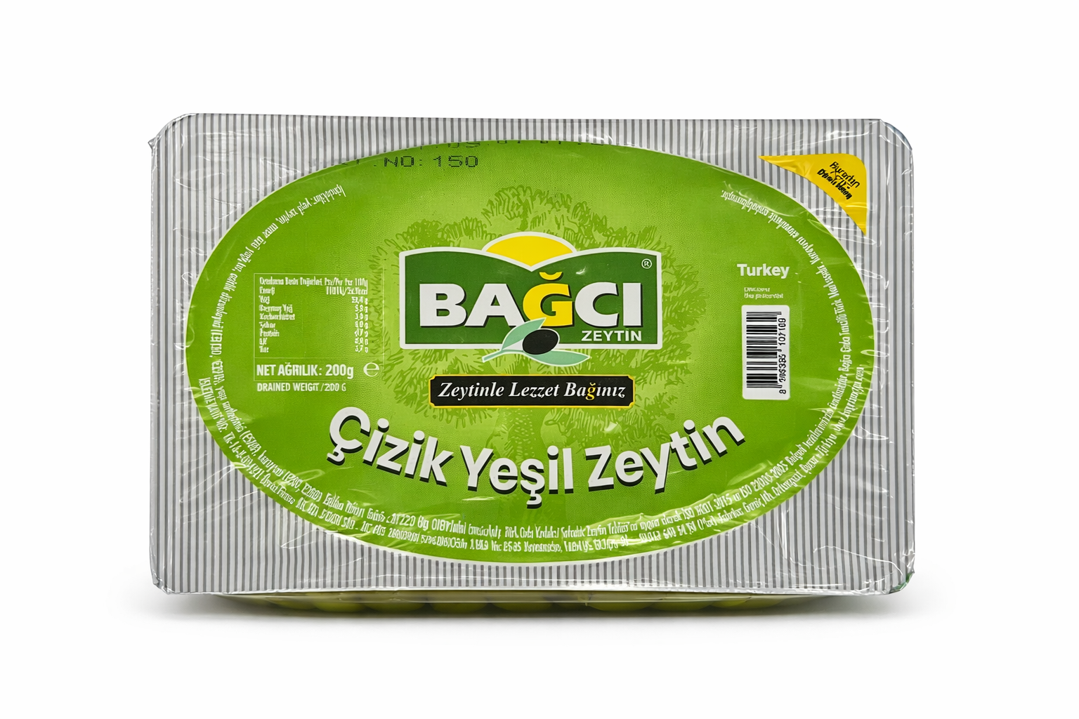 BAGCI Green Olives 200g Jar – Premium Turkish Olives