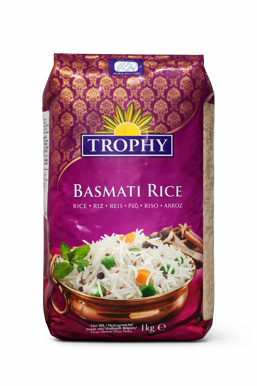 Trophy Basmati Rice 1kg Premium Long Grain Rice