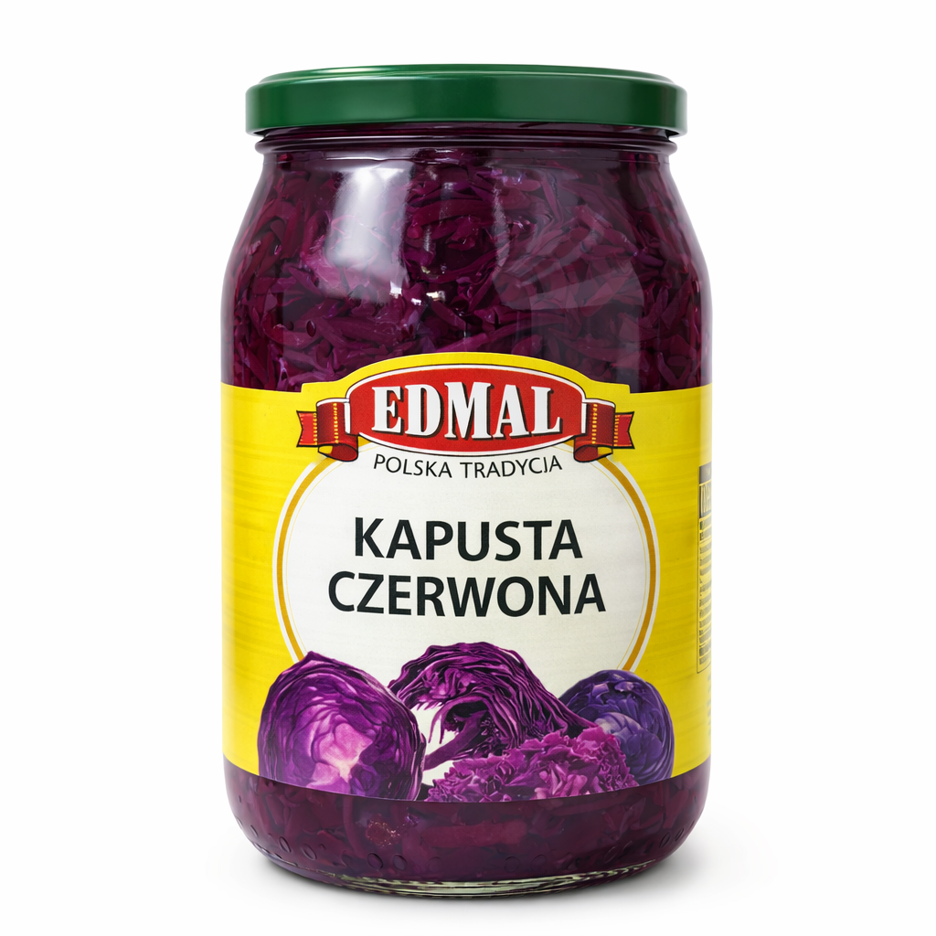 EDMAL Red Cabbage 900g Jar – Fresh Pickled Vegetable