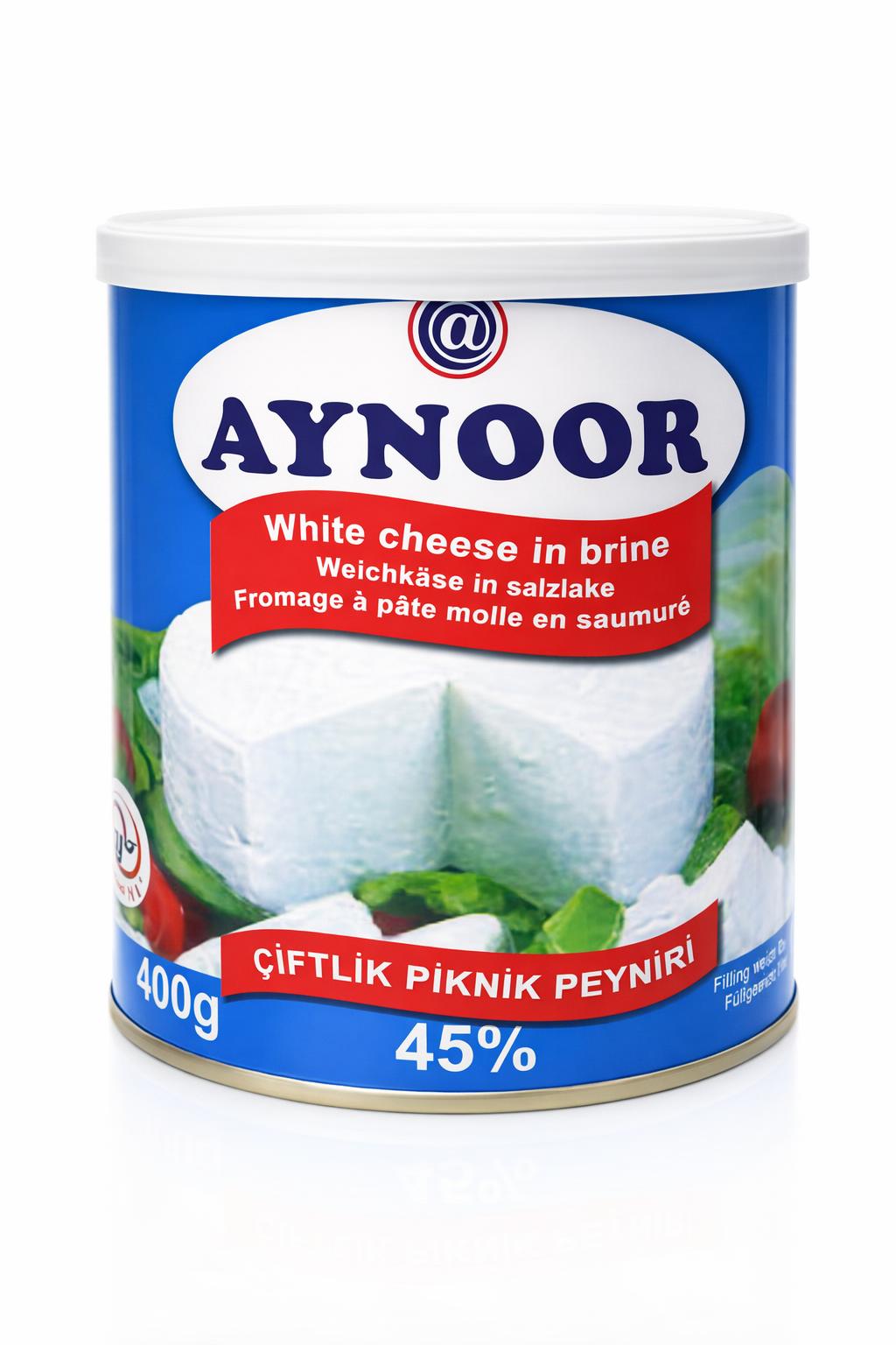 Aynoor Feta Cheese 45% Fat 400g Block