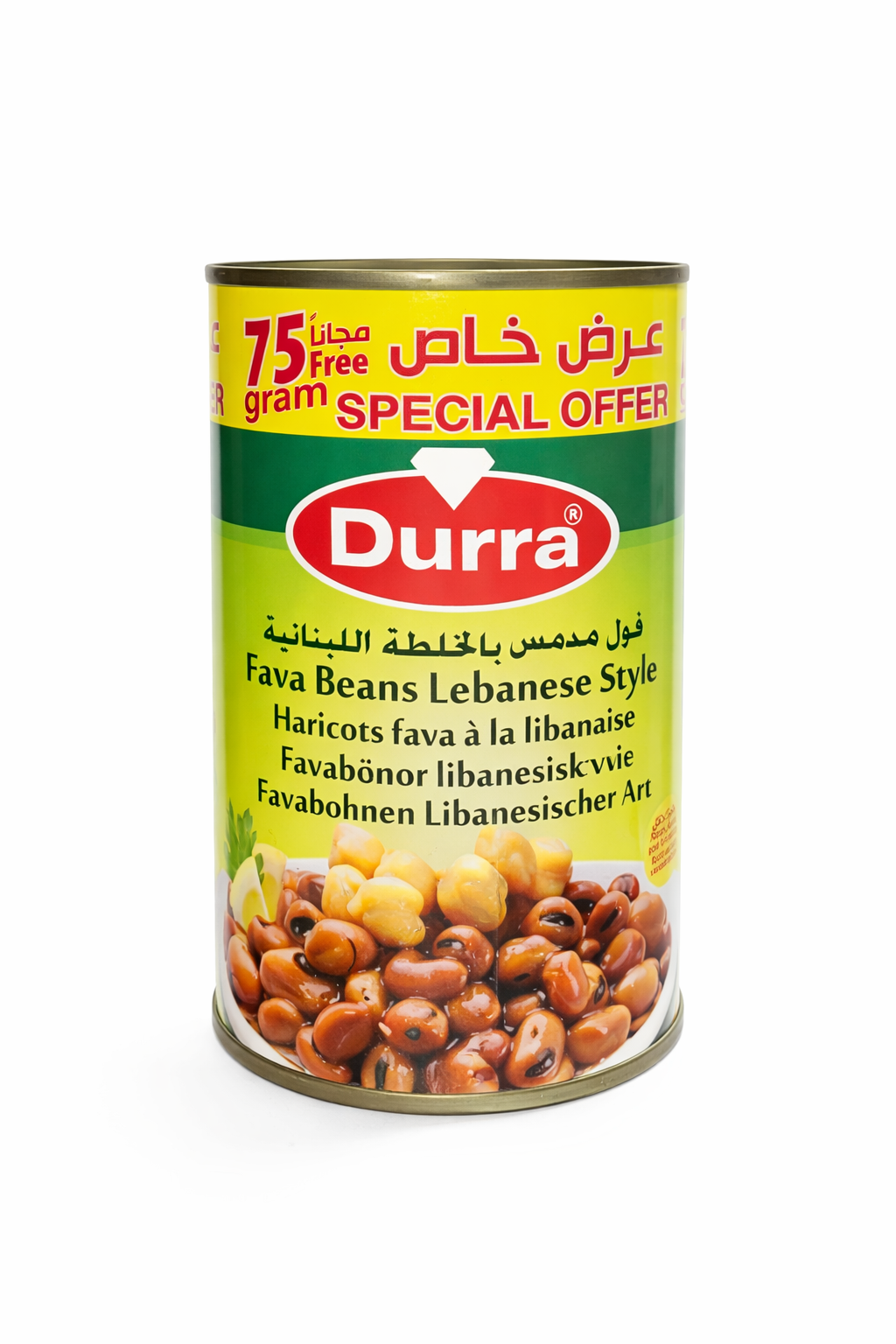 Durra Fava Beans Lebanese Style 400g Canned