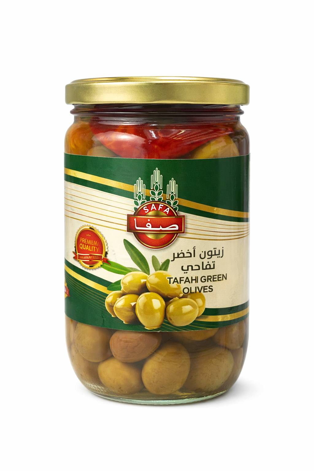 Safa Tafahi Green Olives 650g Jar
