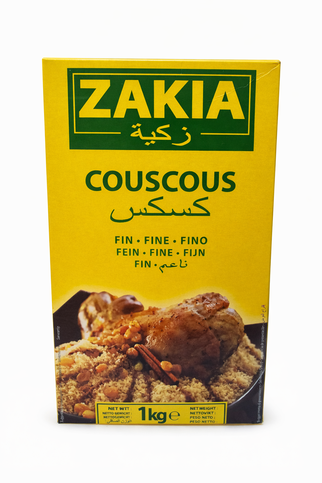 Zakia Couscous Fine 1kg – Premium Moroccan Semolina