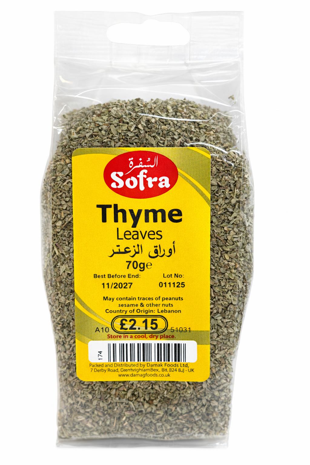 Sofra Thyme Leaves 70g – Dried Herb Seasoning