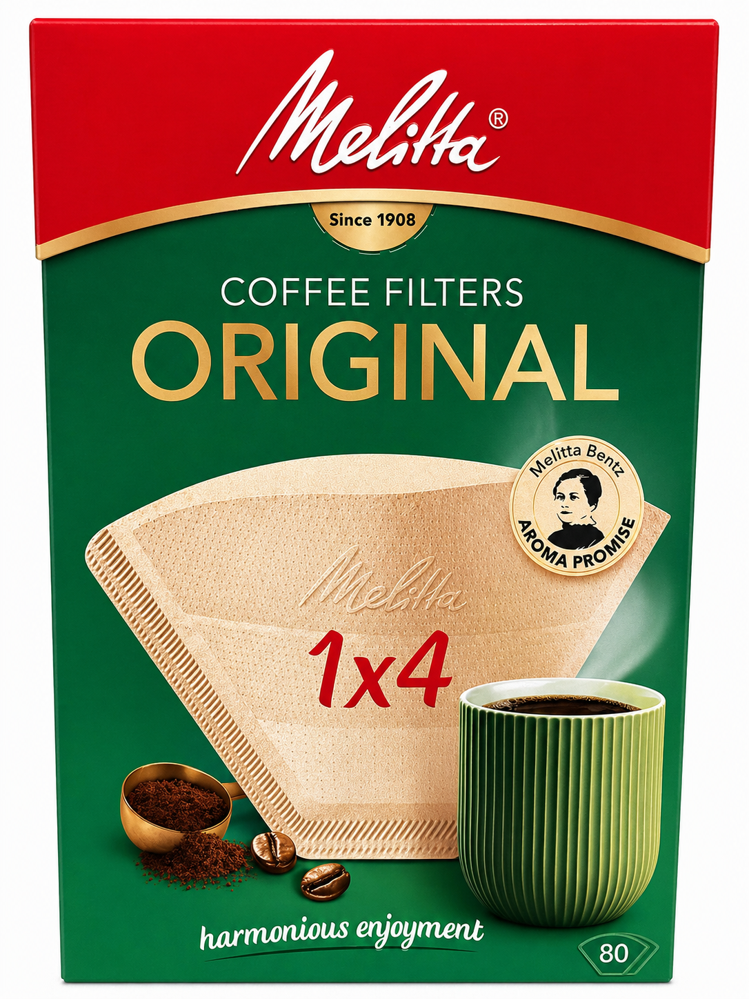 Melitta Coffee Filters 80 Count – Natural Paper Filters