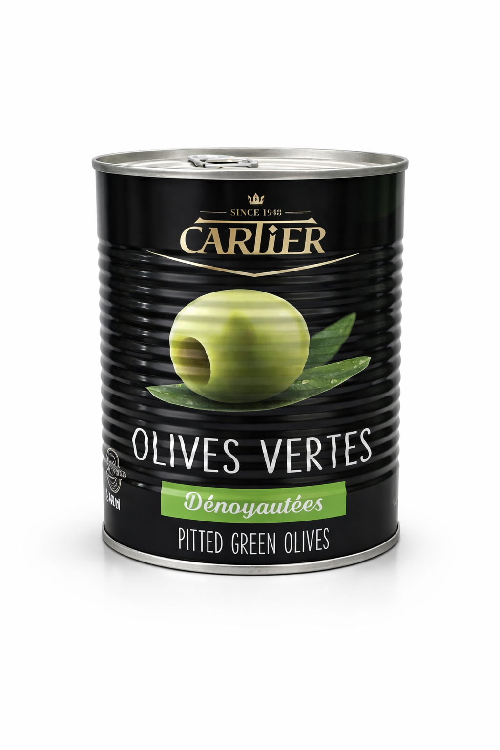 CARLIER Pitted Green Olives 850g Jar