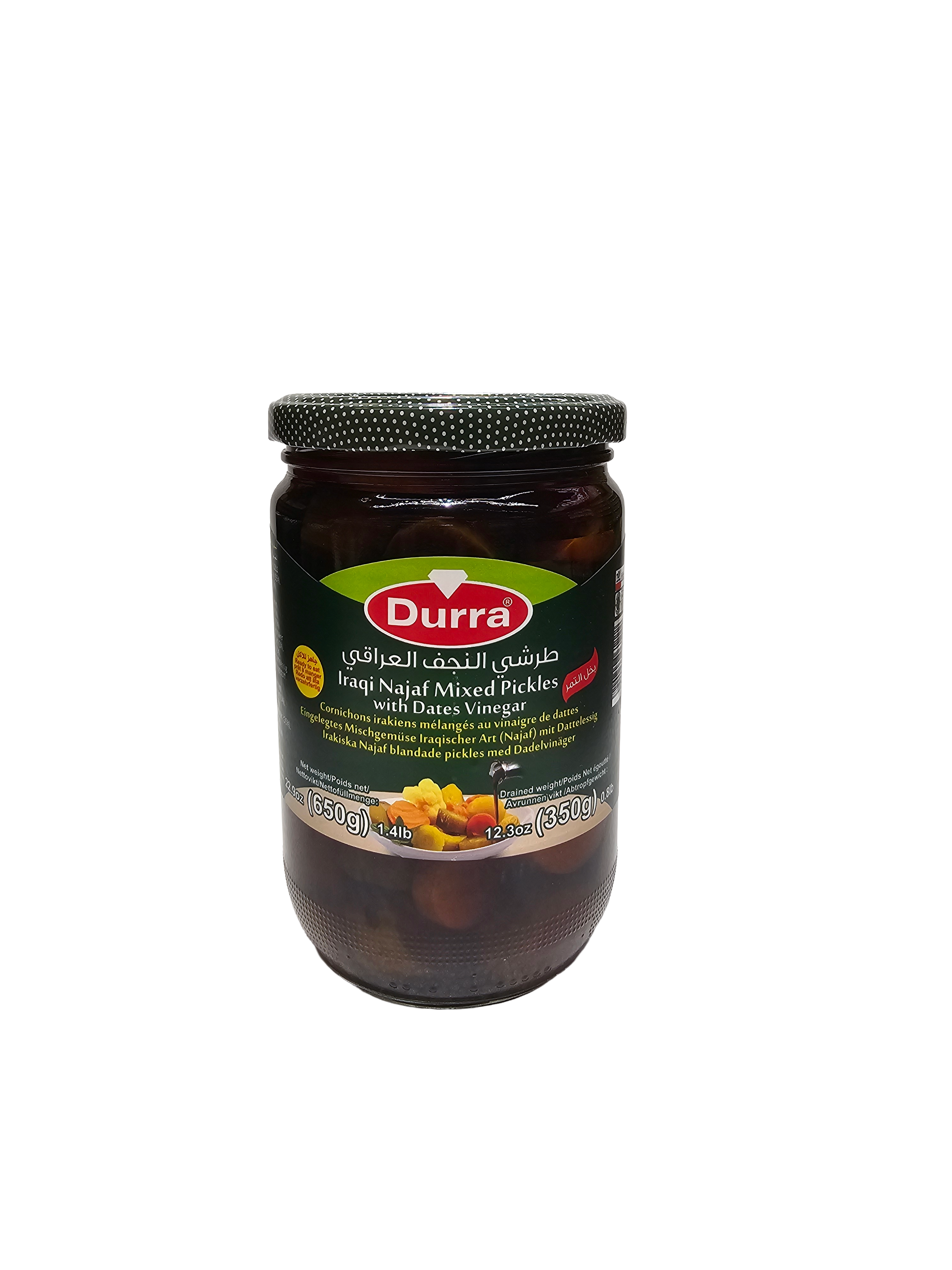 Durra Iraqi Najaf Mixed Pickles with Dates Vinegar 650g Jar