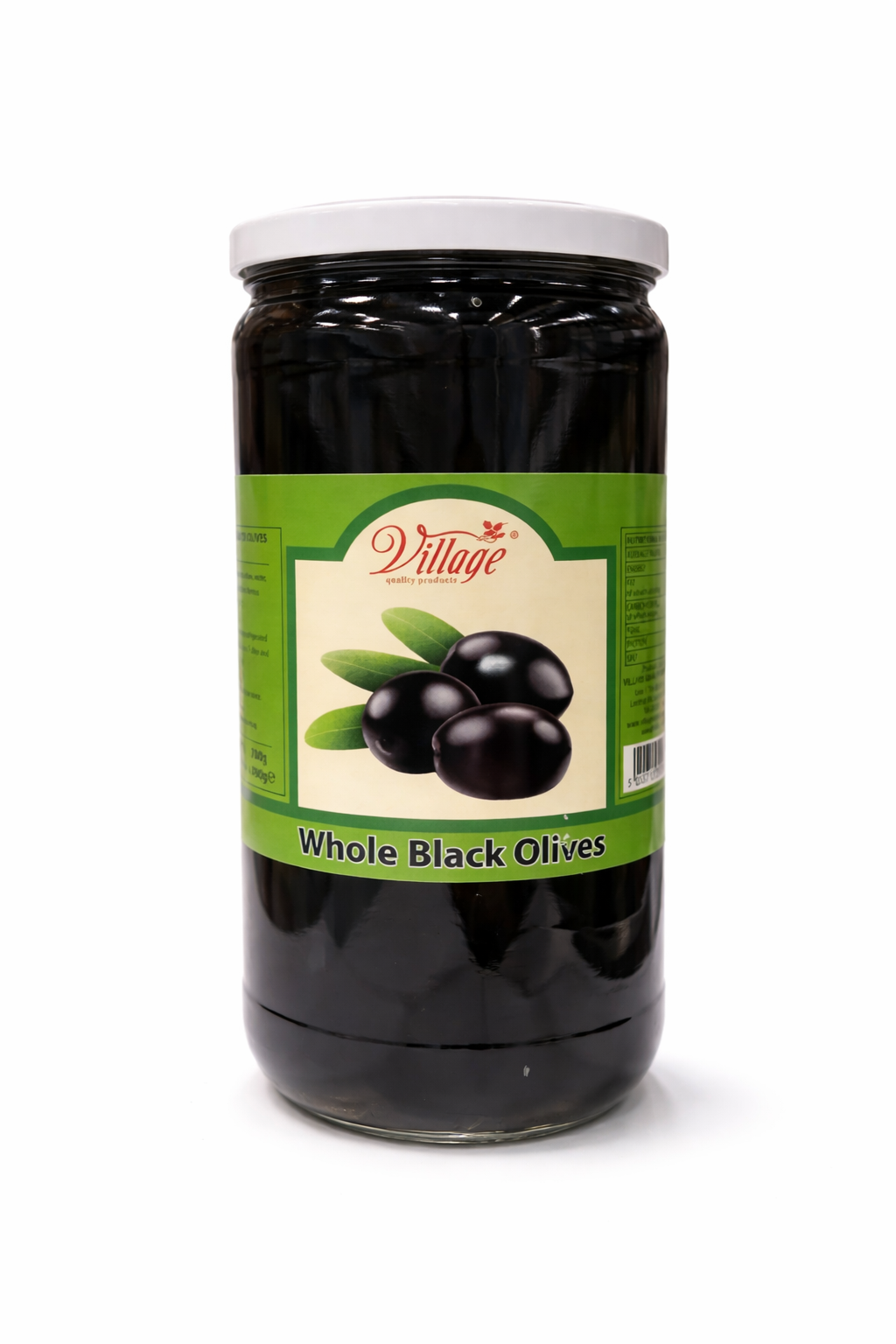 Village Whole Black Olives 700g Jar