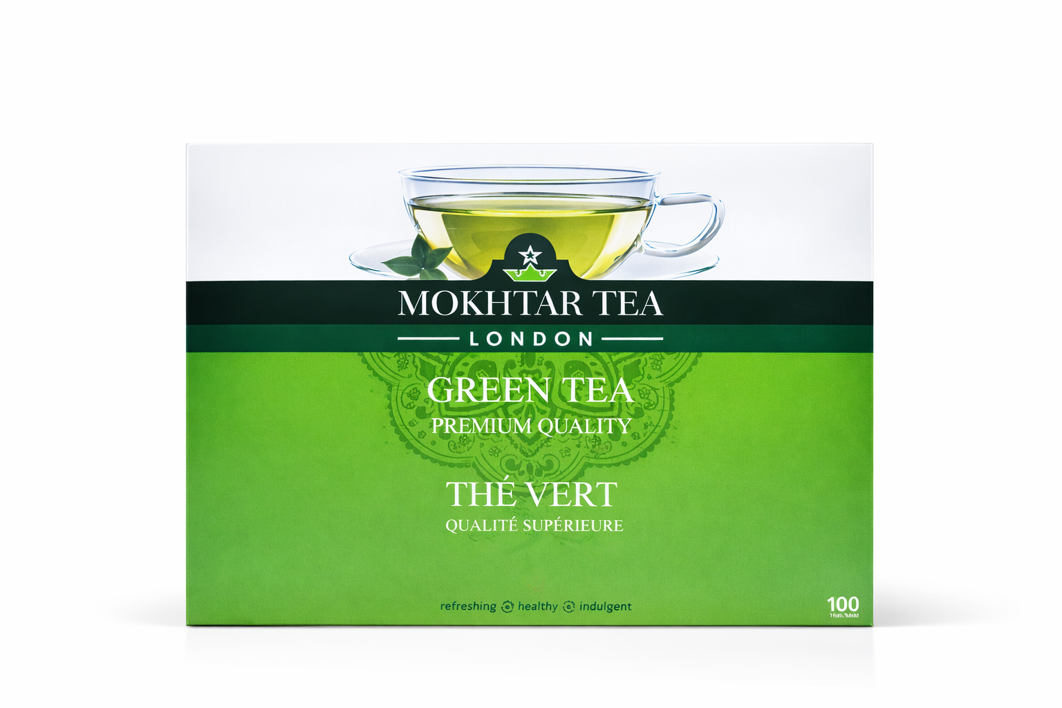 Mokhtar Green Tea Premium Quality 100 Tea Bags