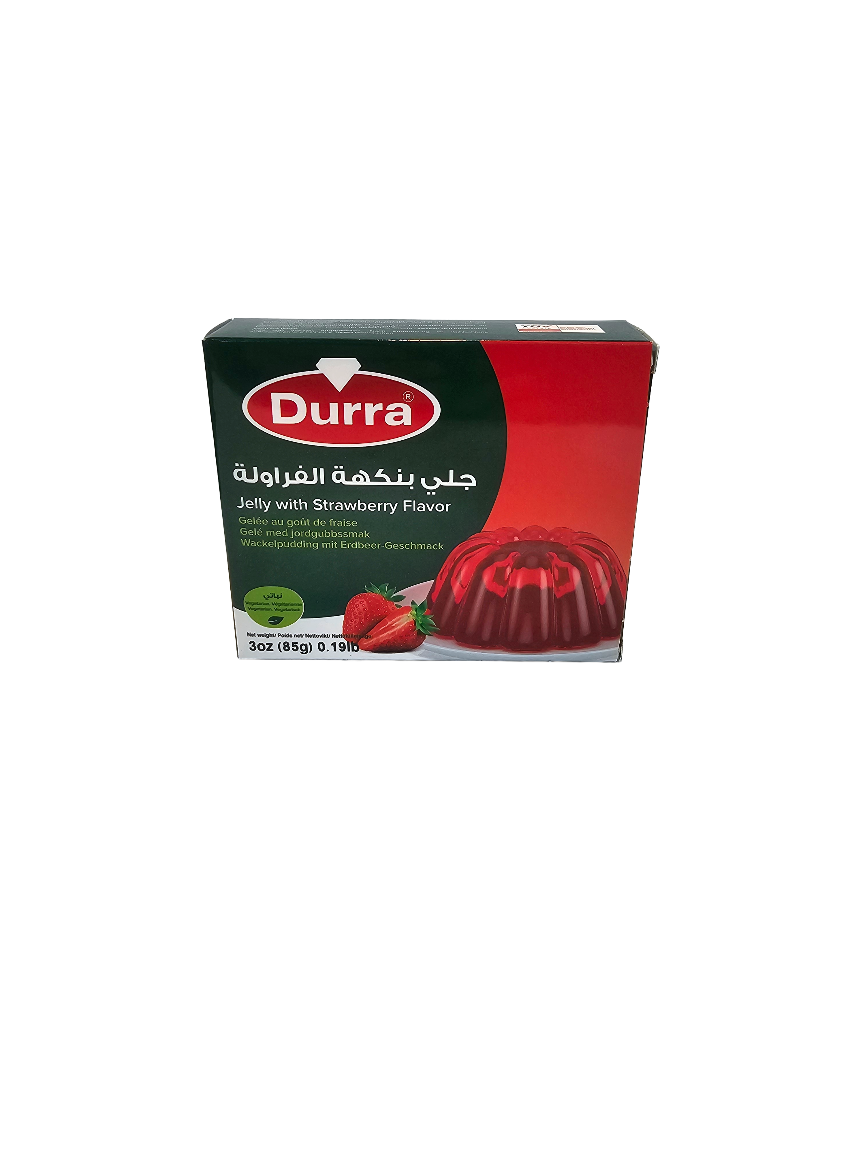 Durra Jelly Strawberry Flavour 85g Dessert Snack