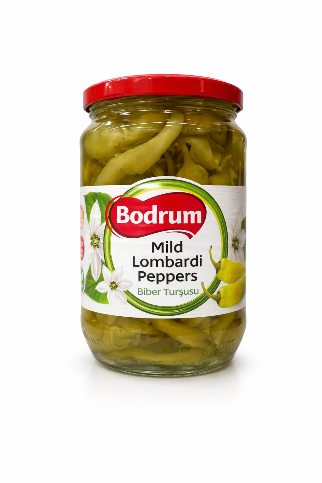 Bodrum Mild Lombardi Peppers 610g Jar