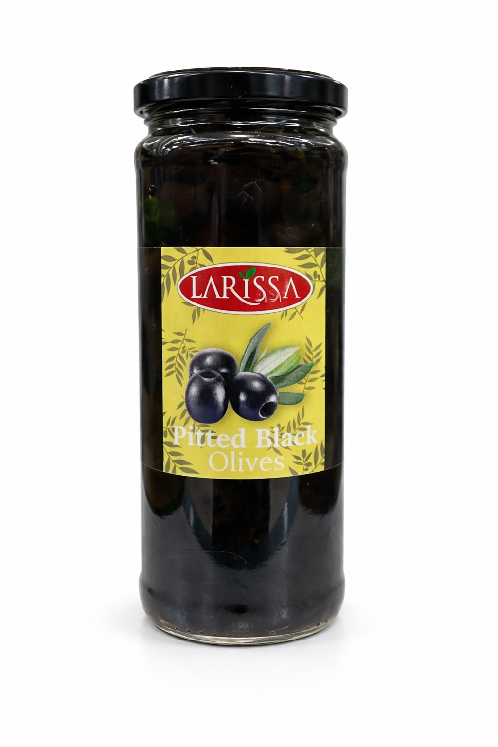 LARISSA Pitted Black Olives 430g Jar