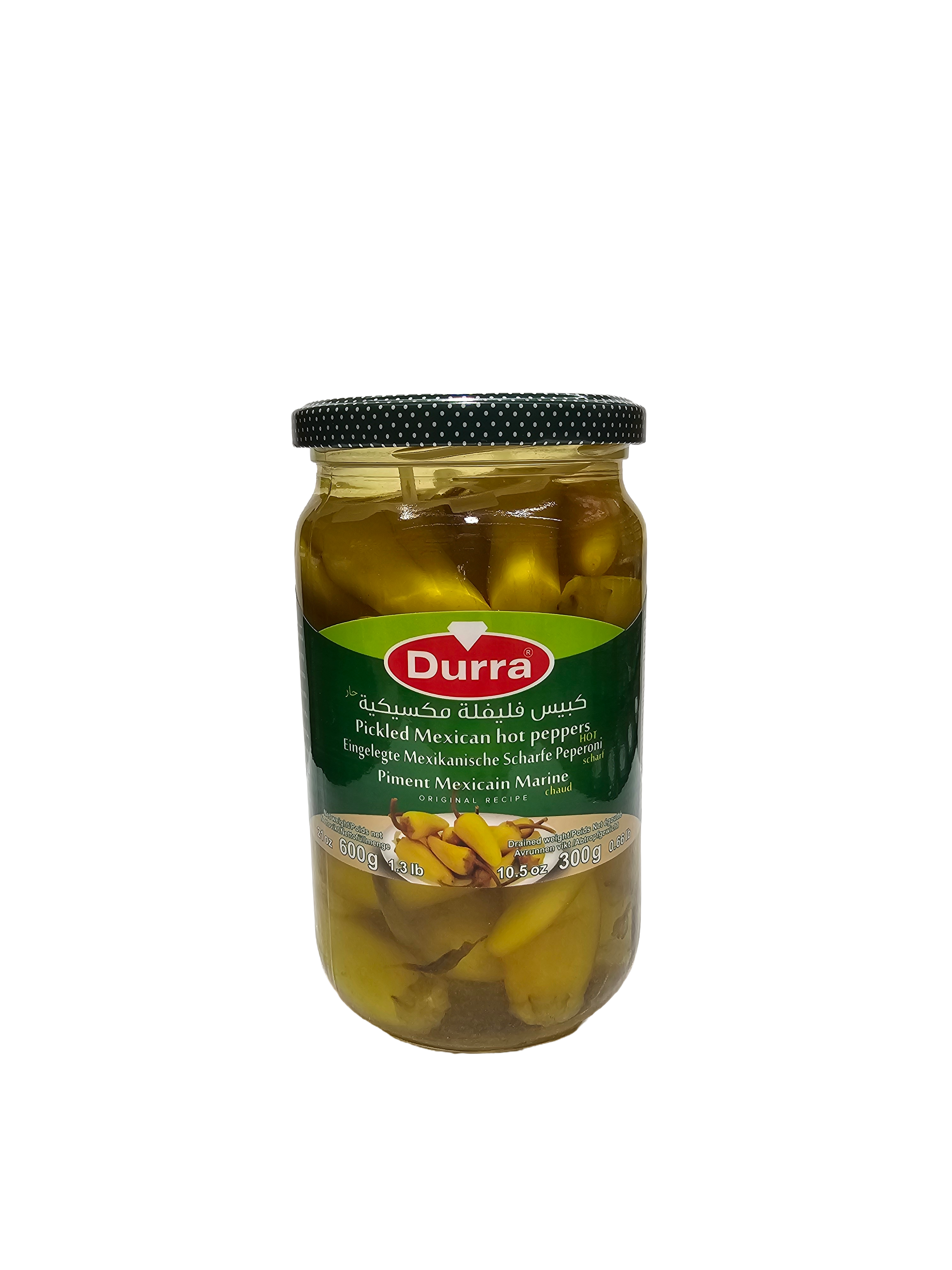 Durra Pickled Mexican Hot Peppers 600g Jar