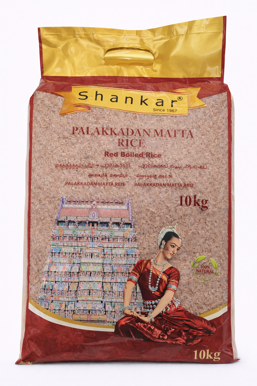 Shankar Palakadan Matta Rice 10kg Premium Kerala Red Rice