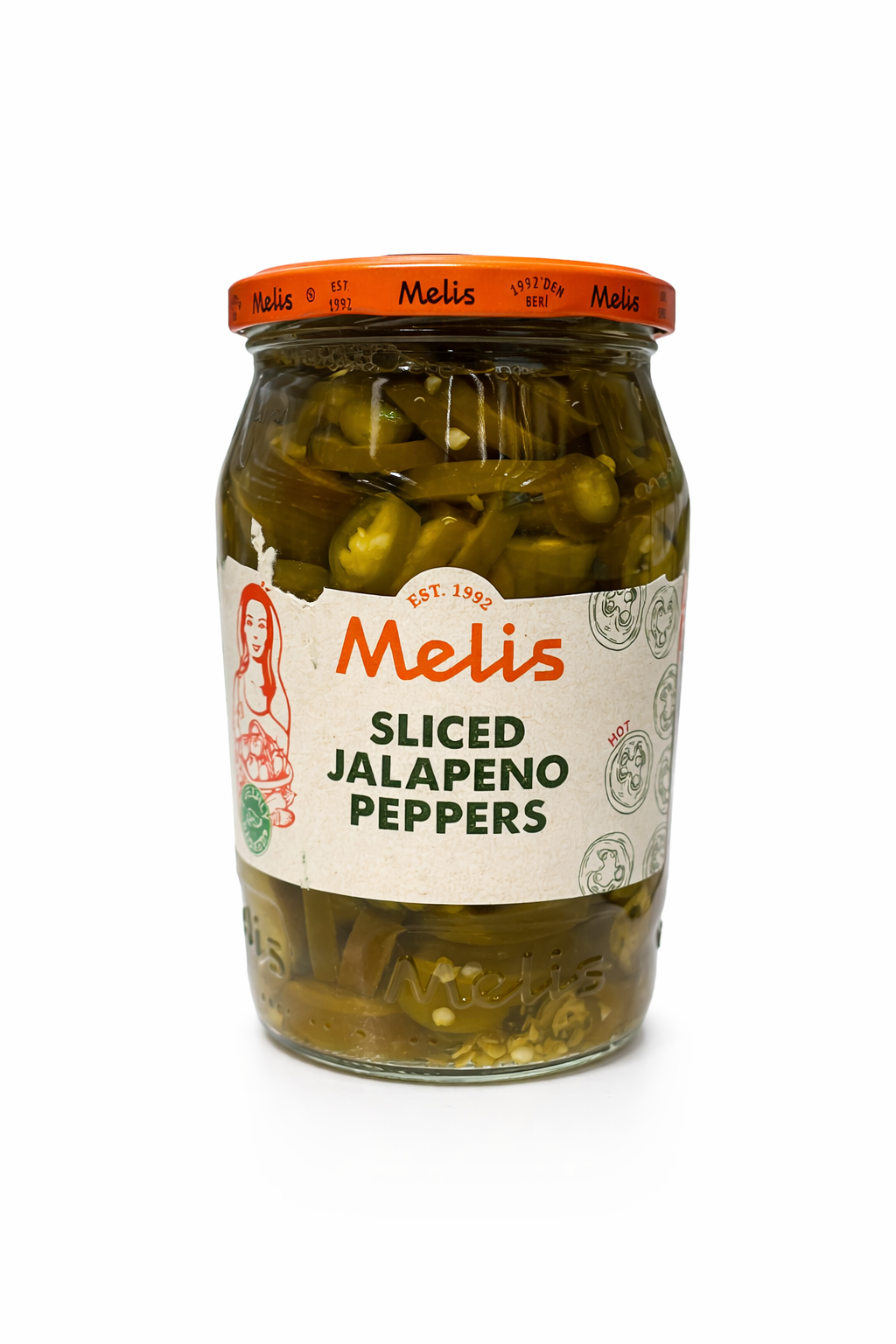 MELIS Sliced Jalapeno Peppers 650g Glass Jar