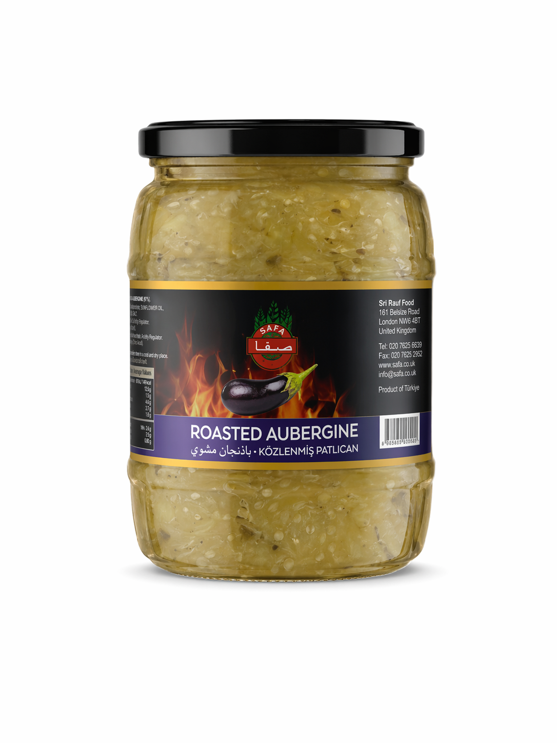 Safa Roseted Aubergine 720g Jar – Preserved Eggplant