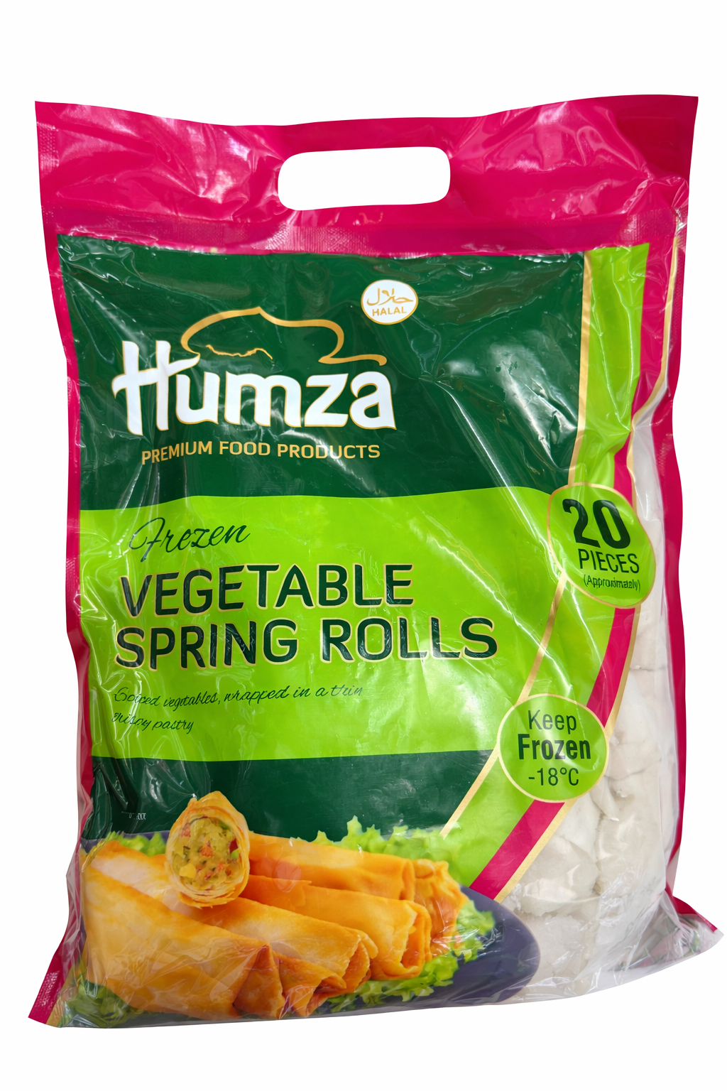 Humza Vegetable Spring Rolls 20pcs 650g Frozen Snack
