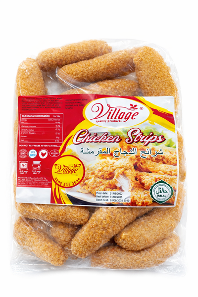Village Chicken Strips 750g – All Natural Frozen Poultry