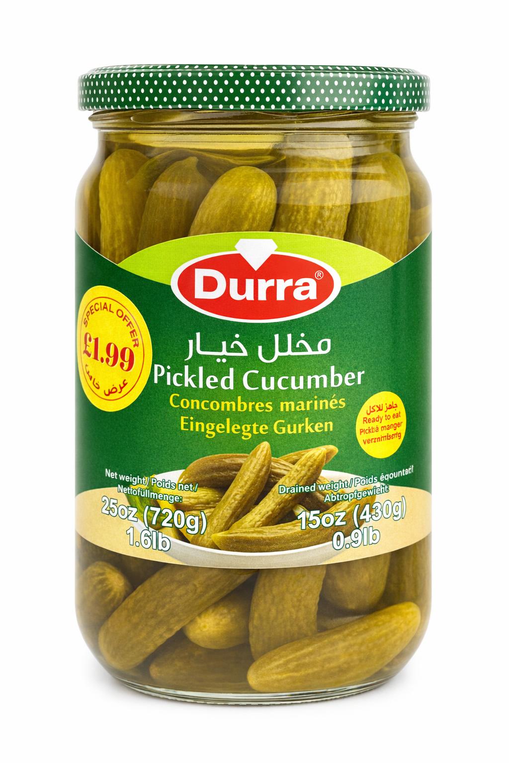 Durra Pickled Cucumber 720g Jar