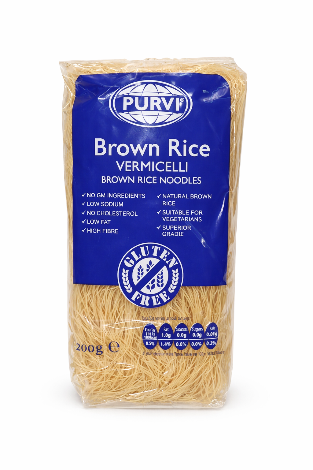 Purvi Brown Rice Vermicelli 200g Gluten-Free Noodles