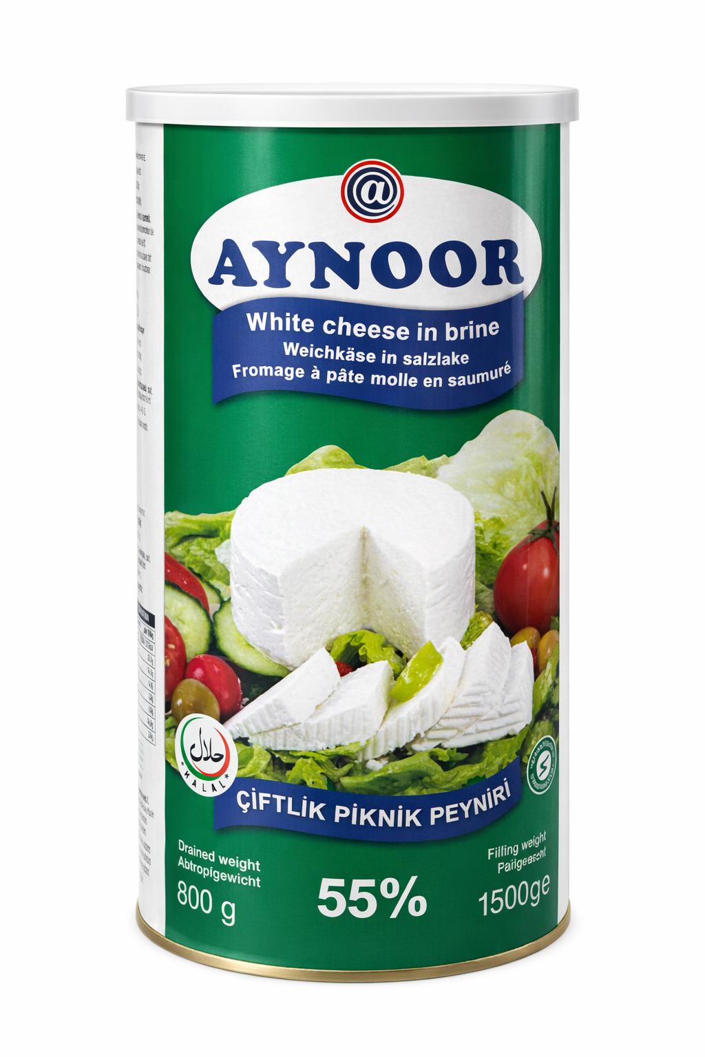 Aynoor Feta Cheese 55% Fat 800g Block
