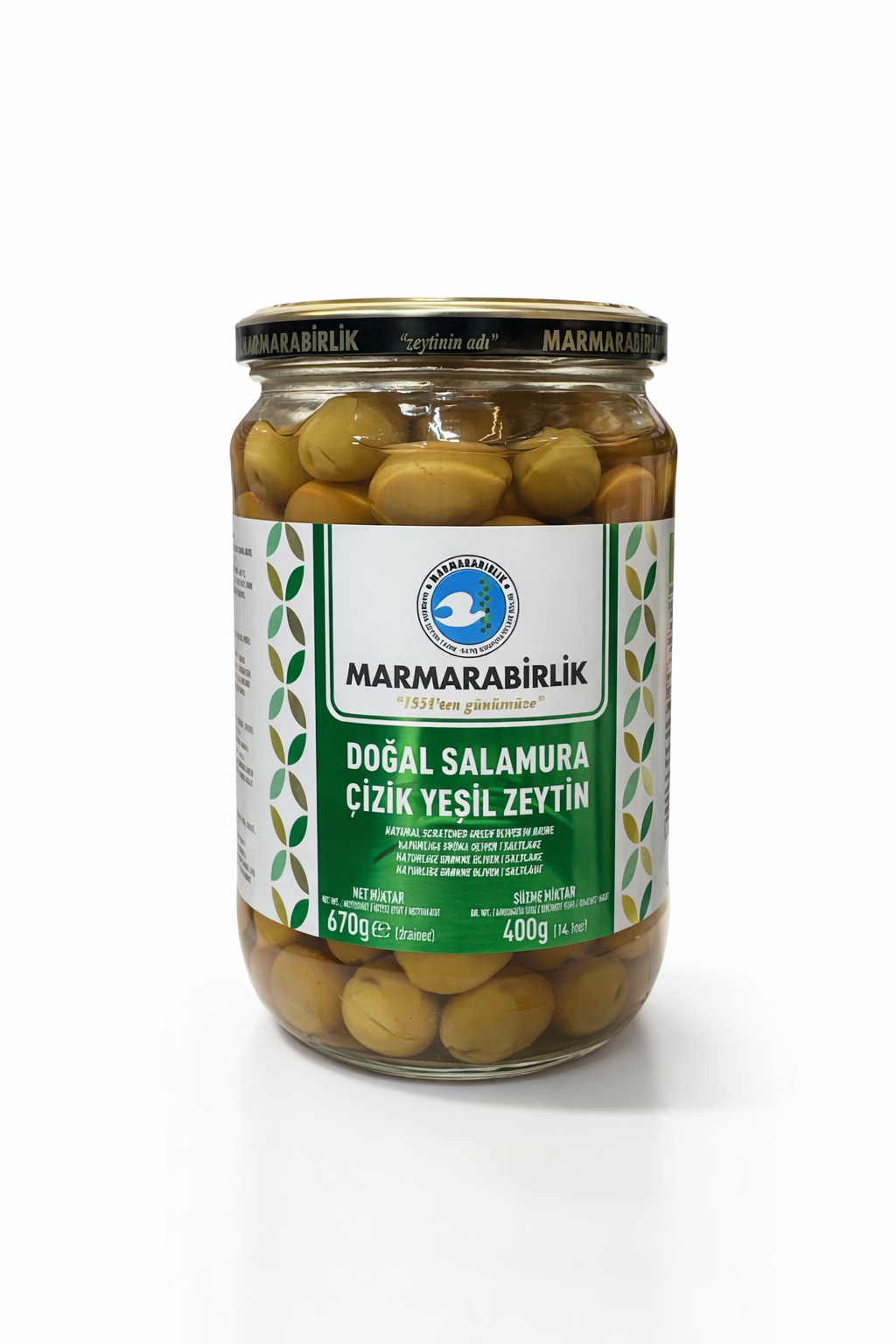 MARMARABIRLIK Salamura Black Olives 670g Jar