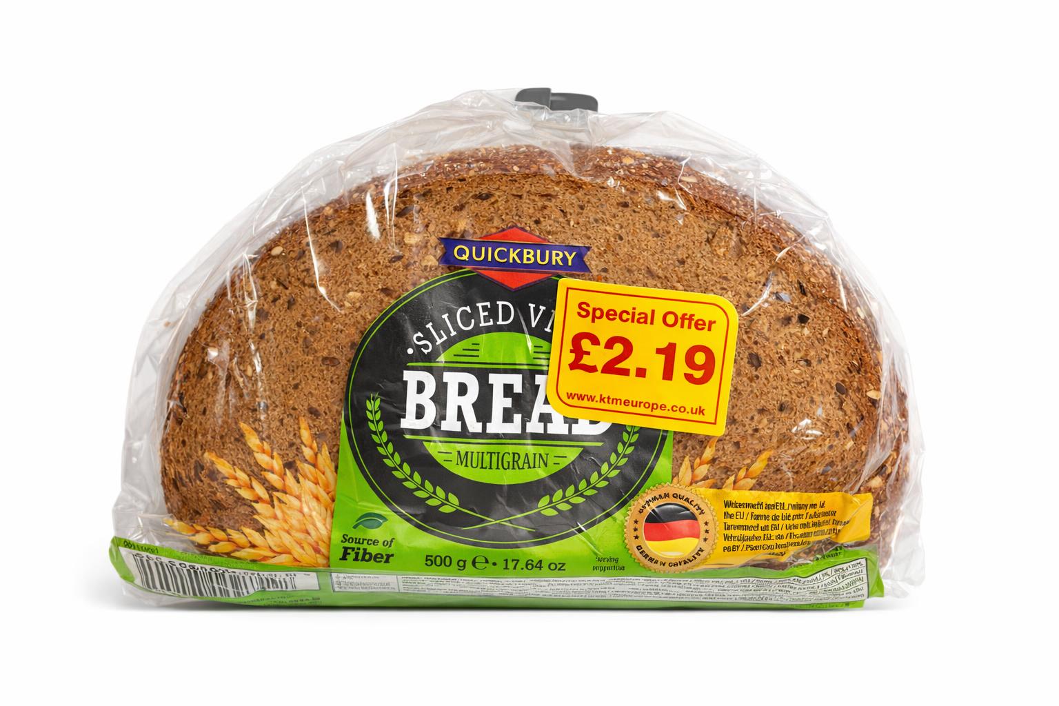 Quickbury Sliced Mixed Wheat Bread 500g