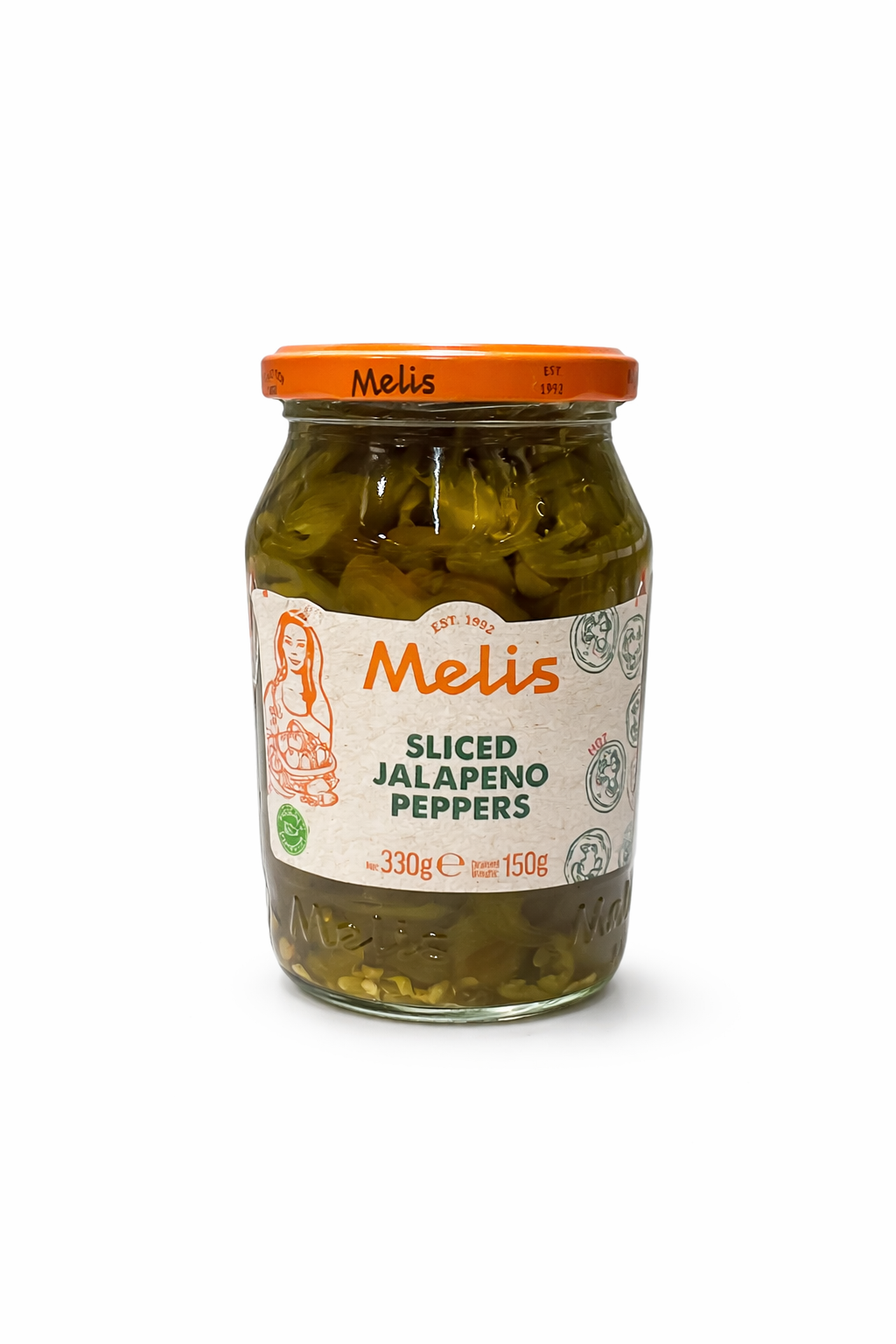 MELIS Sliced Jalapeno Peppers 330g Glass Jar