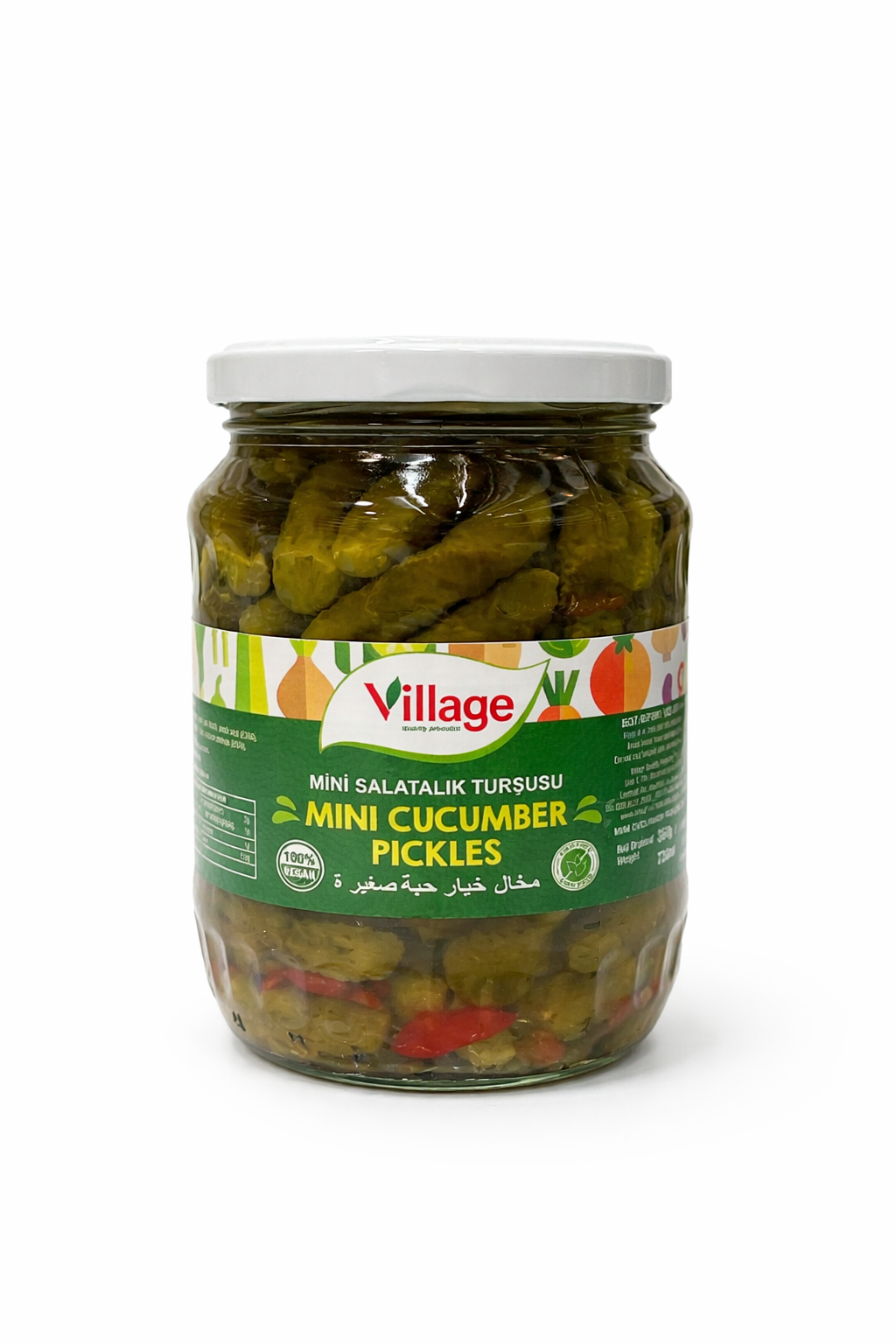 Village Mini Cucumber Pickles 360g Glass Jar