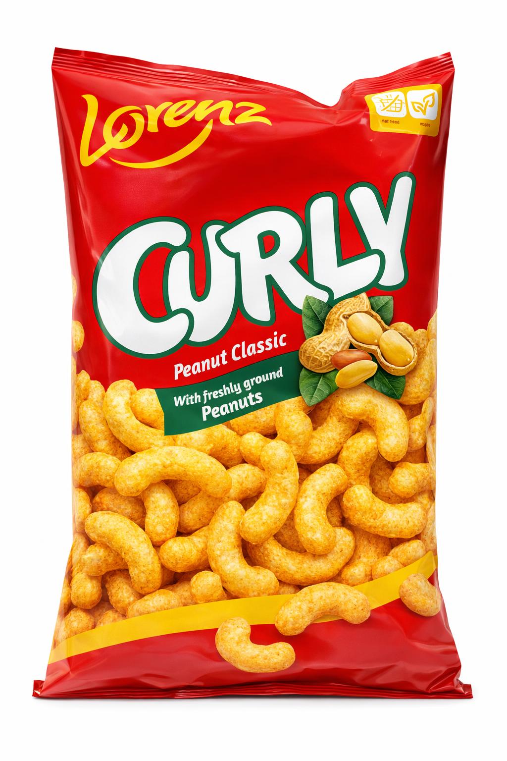 Lorenz Curly Peanut Classic Snack 120g