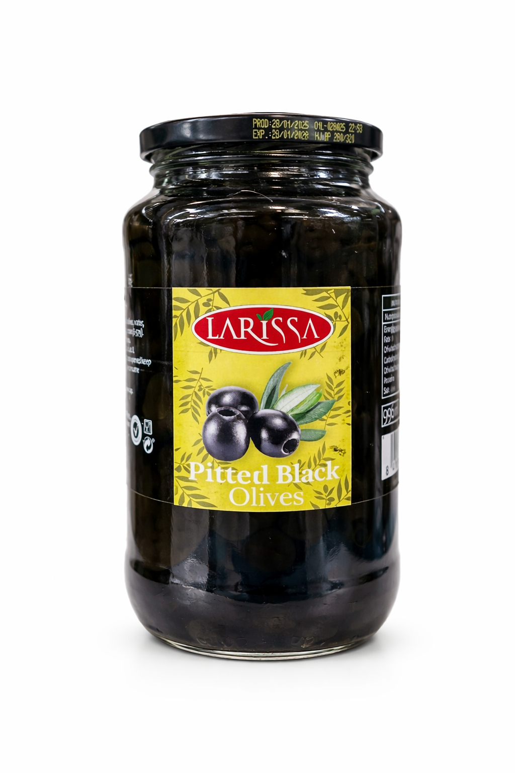 LARISSA Pitted Black Olives 935g Jar