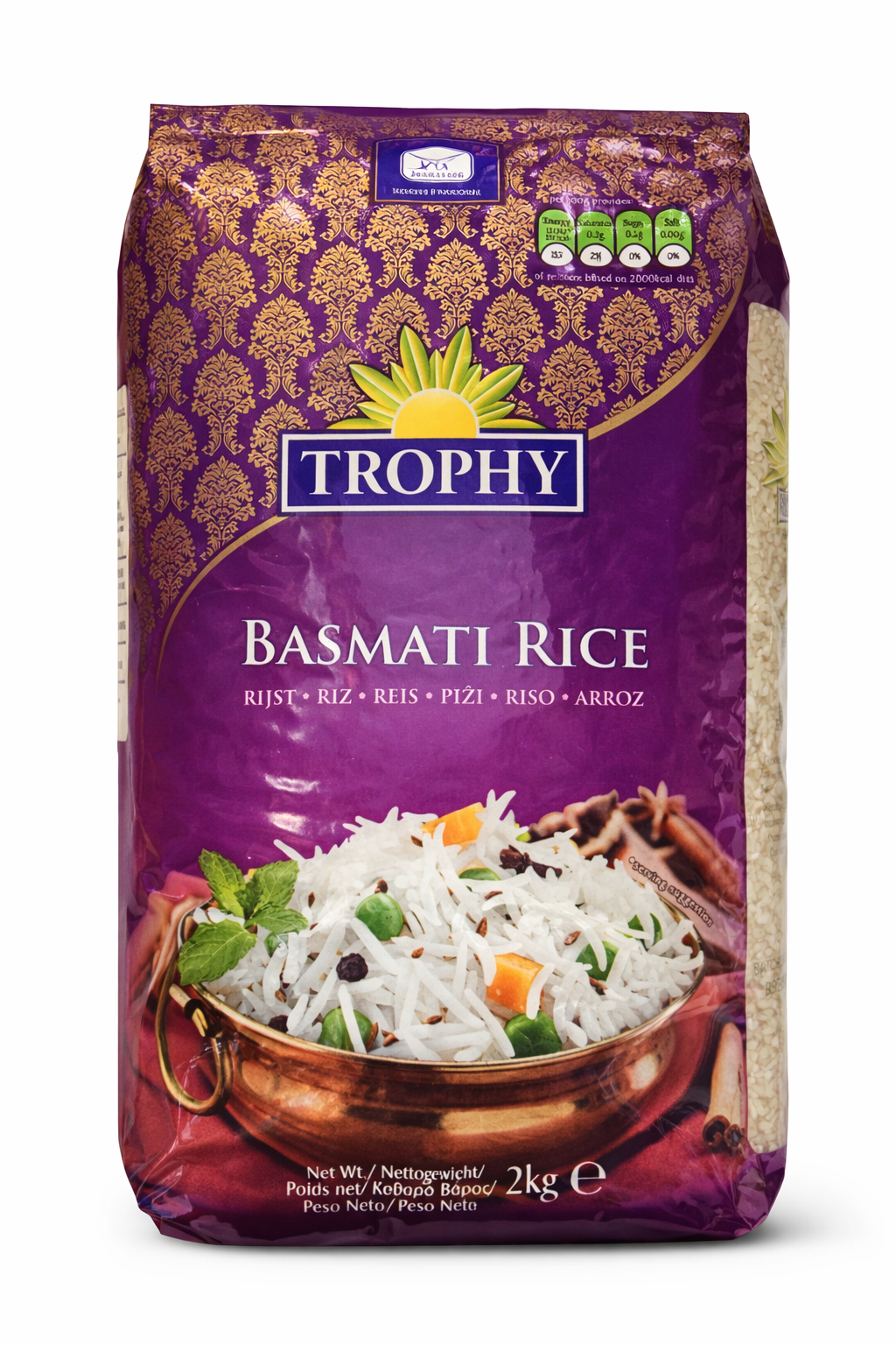 Trophy Basmati Rice 2kg Premium Long Grain Rice