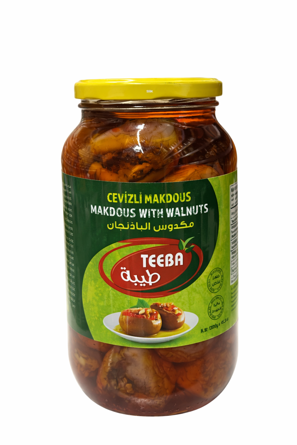 Teeba Makdous with Walnut 1300g – Pickled Eggplant