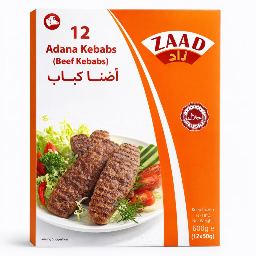 Zaad Adana Beef Kebabs 12 pcs 600g