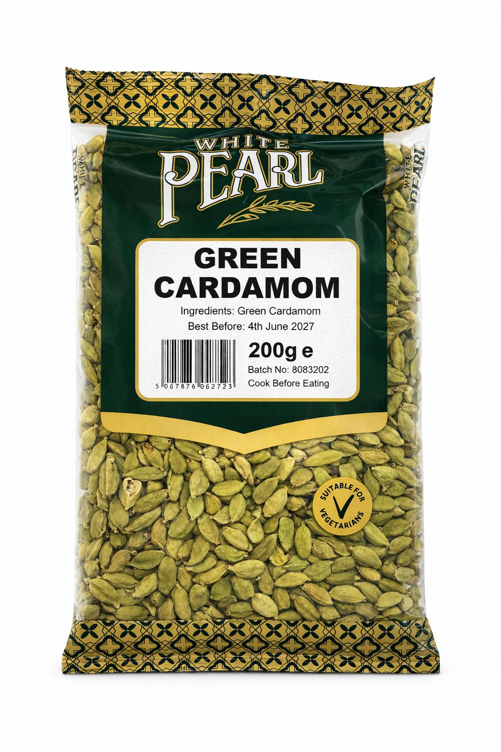 White Pearl Green Cardamom 200g Premium Whole Spice