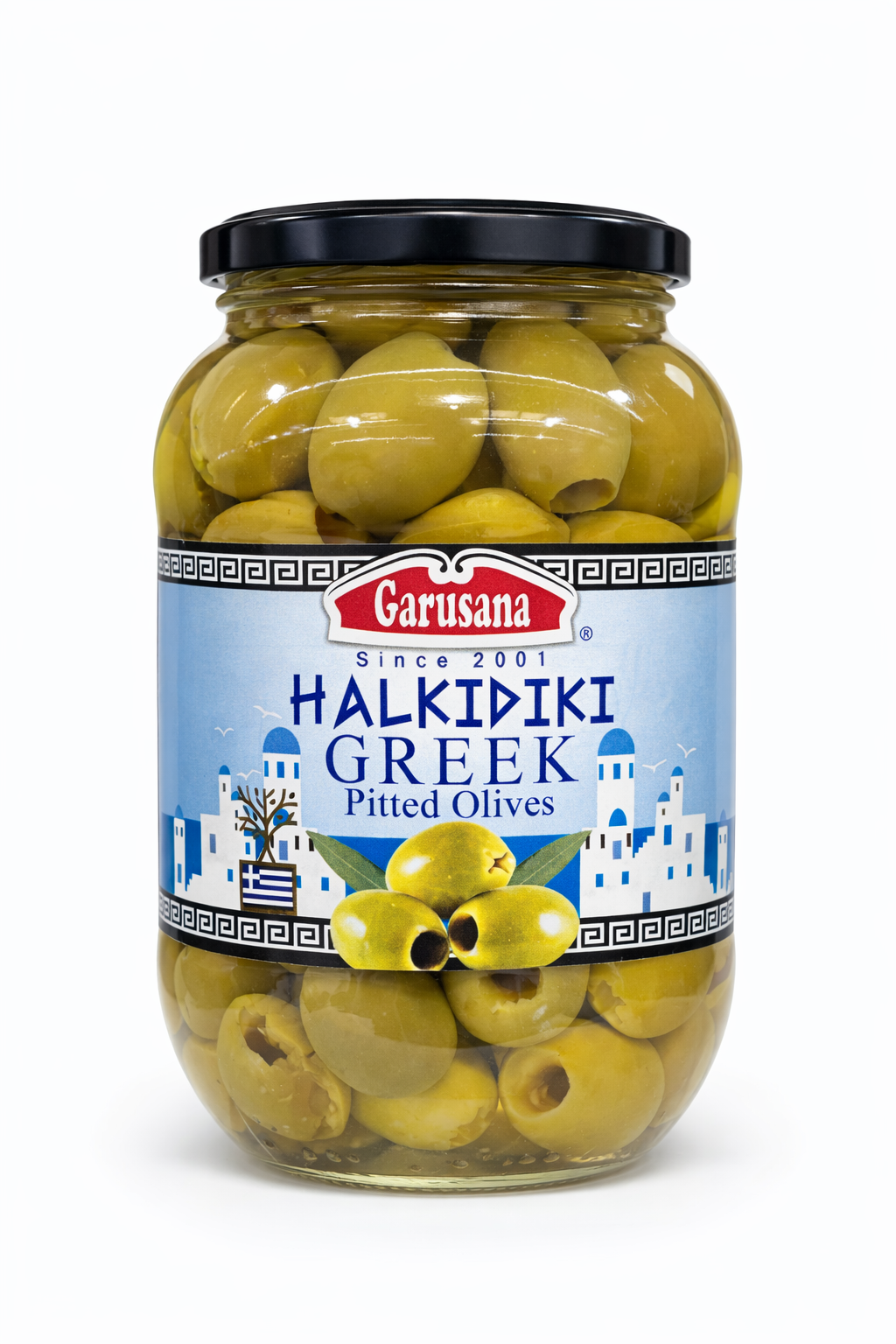 Garusana Greek Pitted Olives 850g Jar