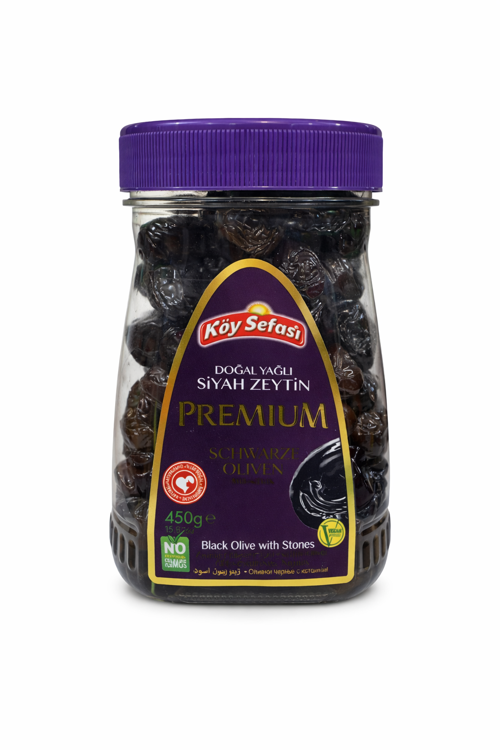 KOY SEFASI Black Olive with Stone 450g Jar