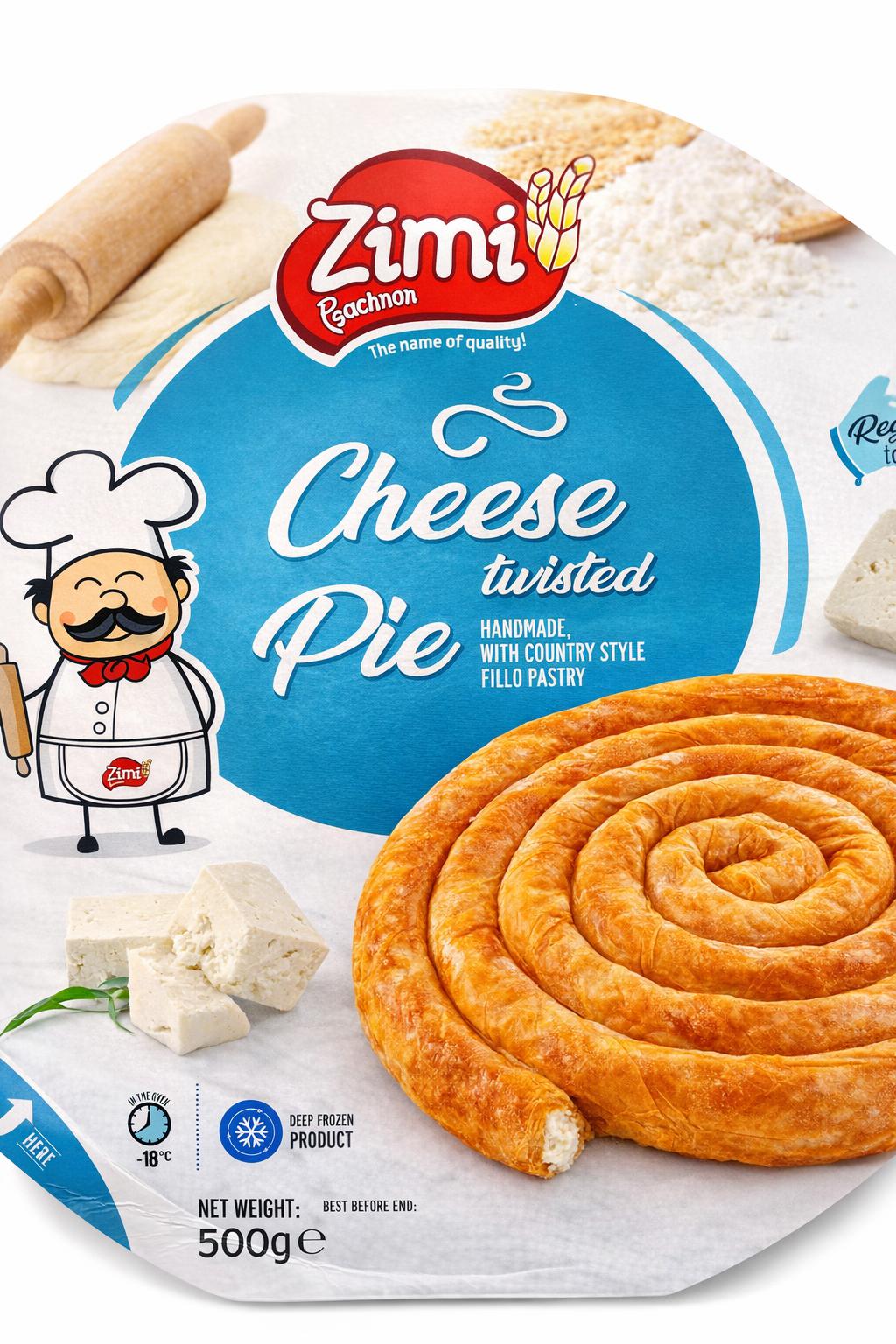 Zimi Cheese Twisted Pie 500g – Savory Greek Pastry