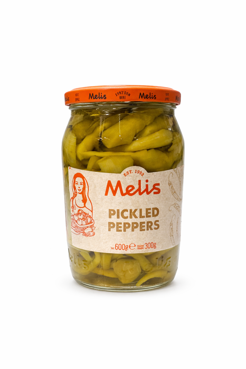 MELIS Pickled Peppers 600g Glass Jar