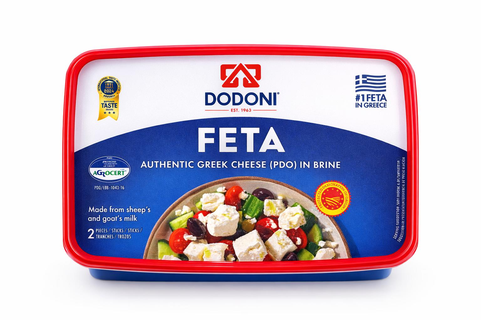 Dodoni Feta Cheese 630g Greek Authentic Cheese Block