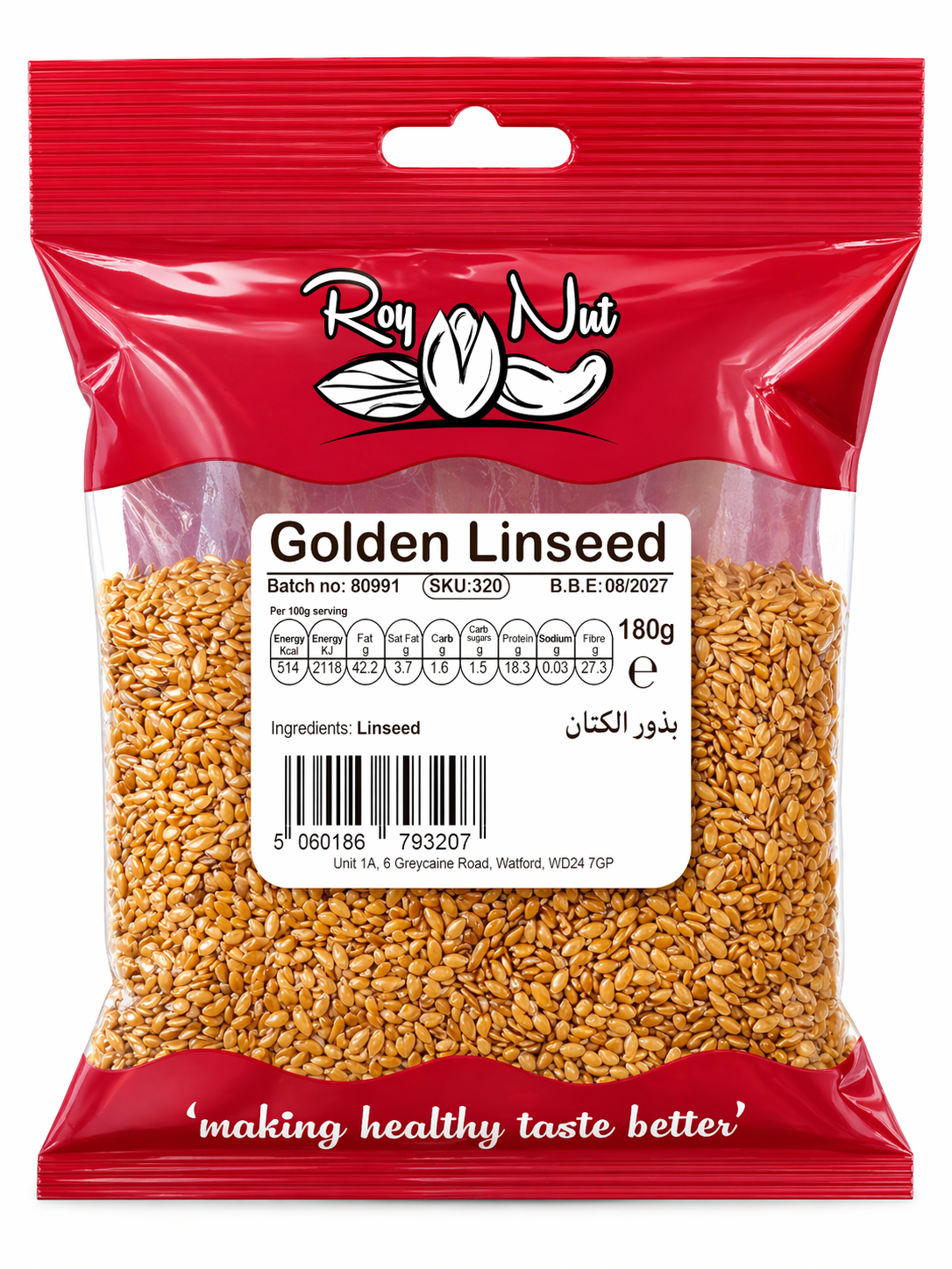 Roy Nut Golden Linseed 180g – Premium Flaxseed Seeds