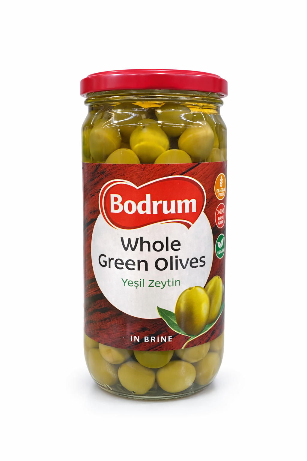 BODRUM Whole Green Olives 680g Jar