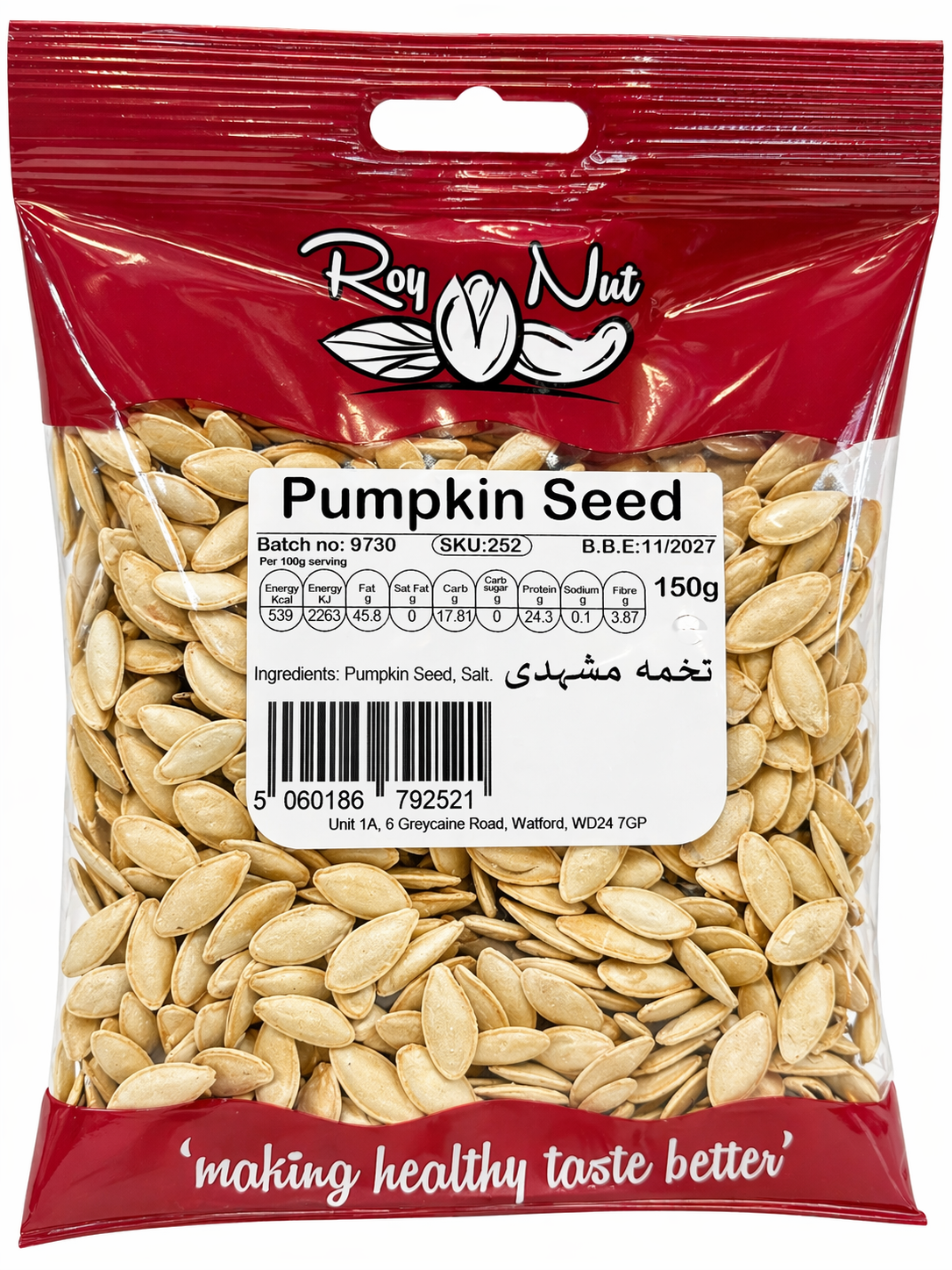 Roy Nut Pumpkin Seeds 150g – Premium Roasted Snack