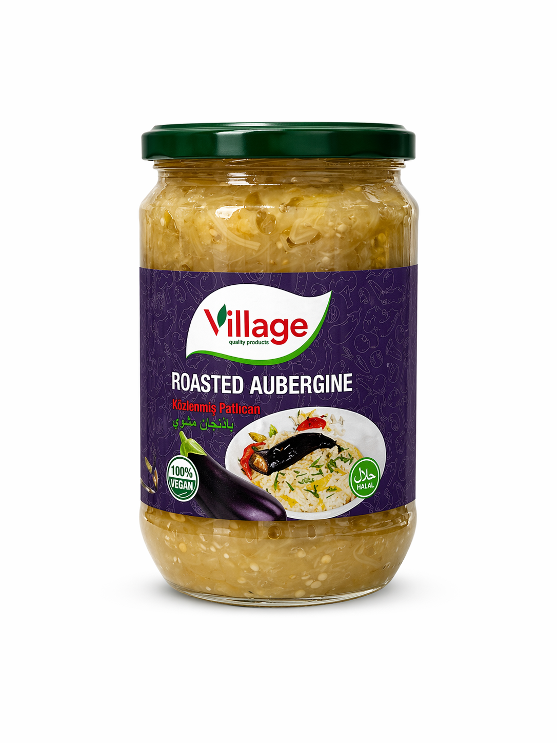 Village Roasted Aubergine 720g Jar – Ready to Eat