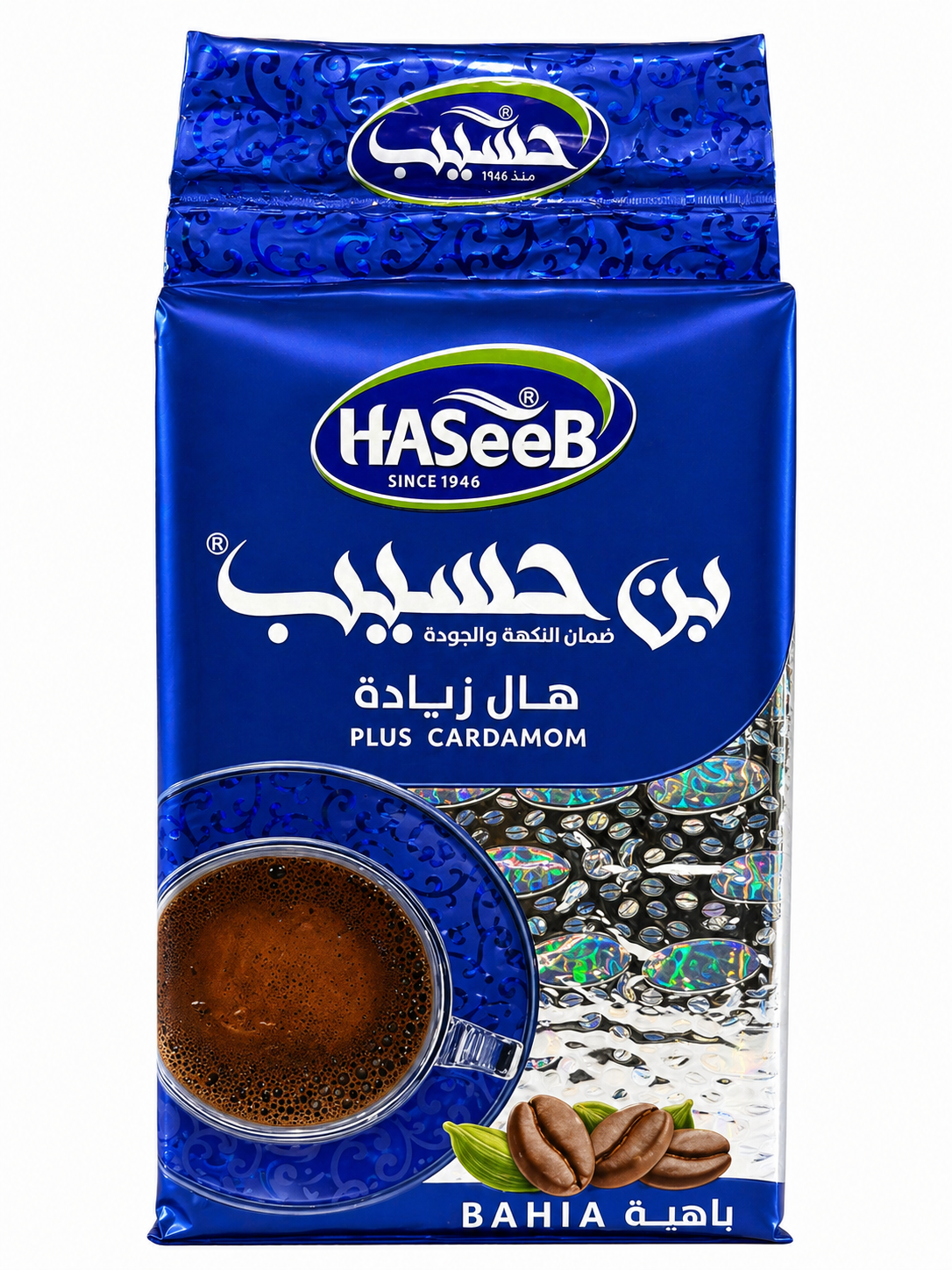 Haseeb Blue Coffee Plus Cardamom 500g Ground Coffee