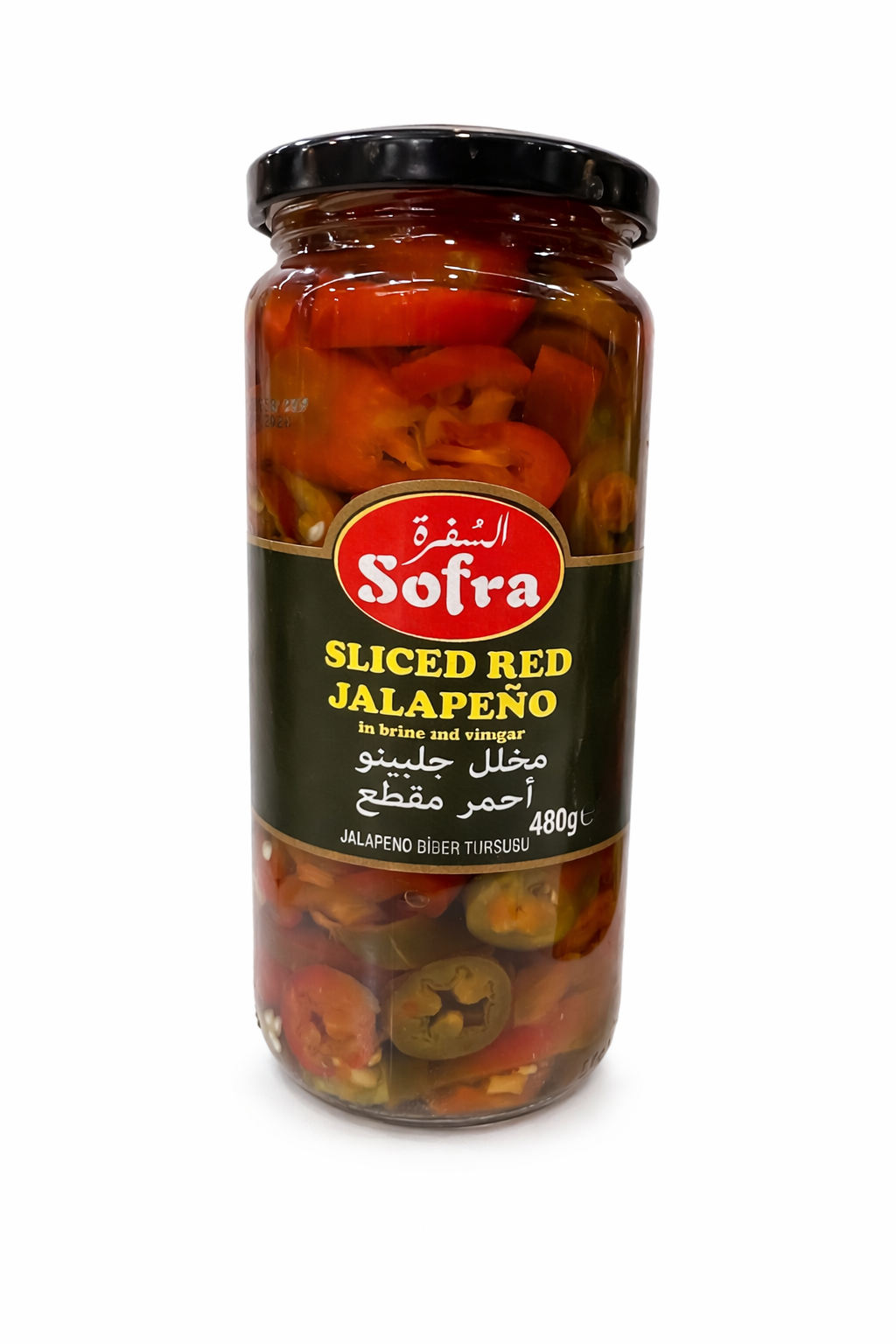 Sofra Sliced Red Jalapeno Peppers 480g
