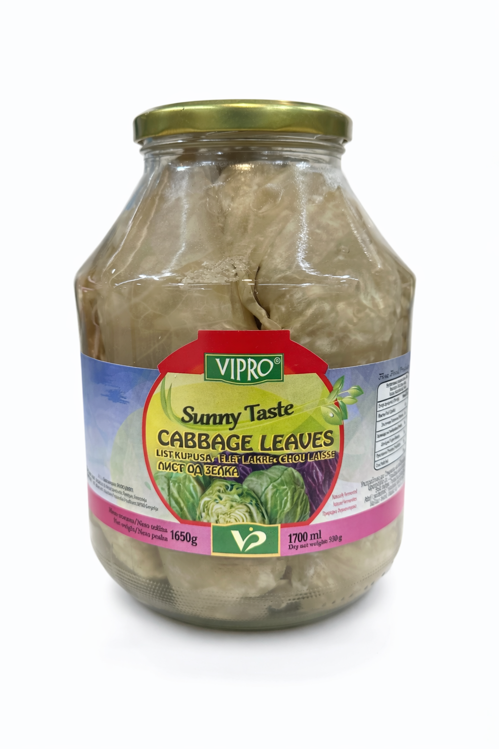 VIPEO Cabbage Leaves 1650g – Pickled Vegetable Jar